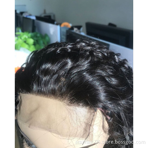 Cheap Deep Wave Bob Wig Natural Human Hair Hd Full Transparent Lace Front Wig Raw Indian Virgin Human Hair Lace Frontal Wig